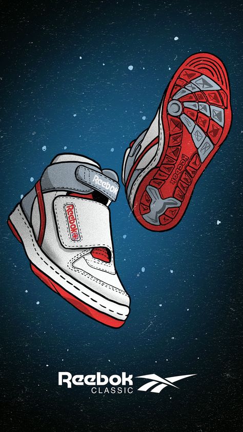 Reebok Classics - Alienstomper - Comics on Behance Reebok Illustration, Reebok Wallpaper, Reebok Logo, India Inspired, Reebok Classics, Reebok Classic, 40th Anniversary, Porsche Logo, Vector Logo