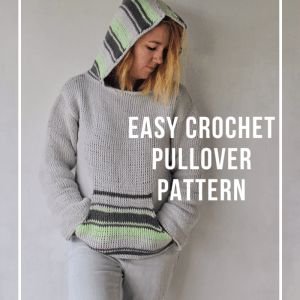 Cactus & Lace Designs ~ Crochet | Create | Inspire Easy Crochet Pullover, Tunisian Crochet Free, Crochet Pullover Pattern, Sweater Pattern Free, Crochet Tank Tops, Tunisian Crochet Pattern, Crochet Pullover, Tunisian Crochet Hook, Crochet Hoodie