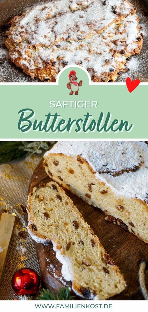 Ein saftiger Butterstollen darf in der Weihnachtszeit nie fehlen. Hol dir mein gelingsicheres Rezept zum selber backen. Familienkost.de, Stollen Rezepte, Weihnachtsstollen Rezept, Marzipanstollen Rezept, saftiger Quarkstollen Rezept, Christstollen Rezept, Christstollen backen, Butterstollen Rezepte, Butterstollen Rezept Weihnachten Christmas Stollen, Christmas Bread, Sweet Tooth, Advent, Food And Drink, Butter, Bread, Baking, Christmas