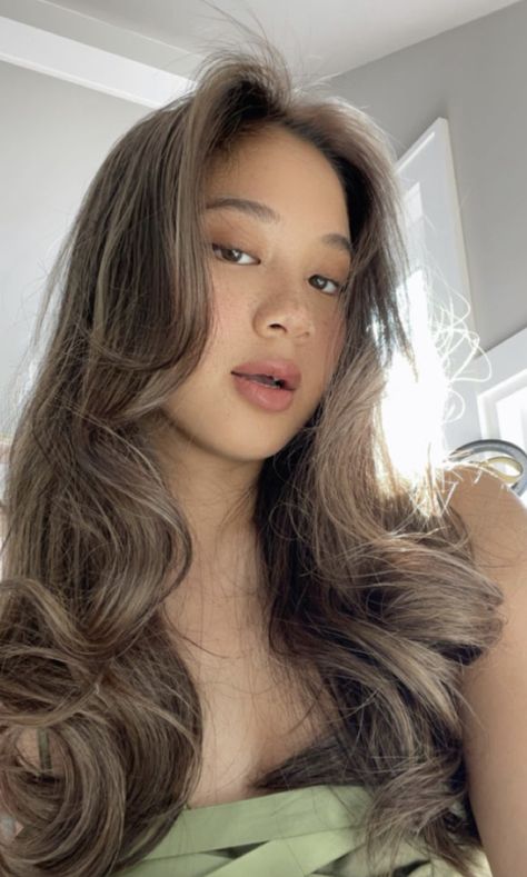 Light Brown On Asian Hair, Dyed Hair Filipino, Filipina Hair Color, Filipina Hair Color Hairstyles, Hair Color For Tan Skin Hair Color For Tan Skin Asian, Tan Asian Hair Color, Hair Color Ideas For Tan Skin, Hair Color For Morena Skin Filipina, Filipino Hair Color Ideas