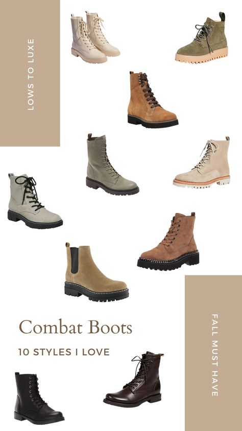 10 Combat Boots I Love | Lows to Luxe Womens Oxfords, Combat Boots, Oxford Shoes, Ankle Boot, Boots, 10 Things