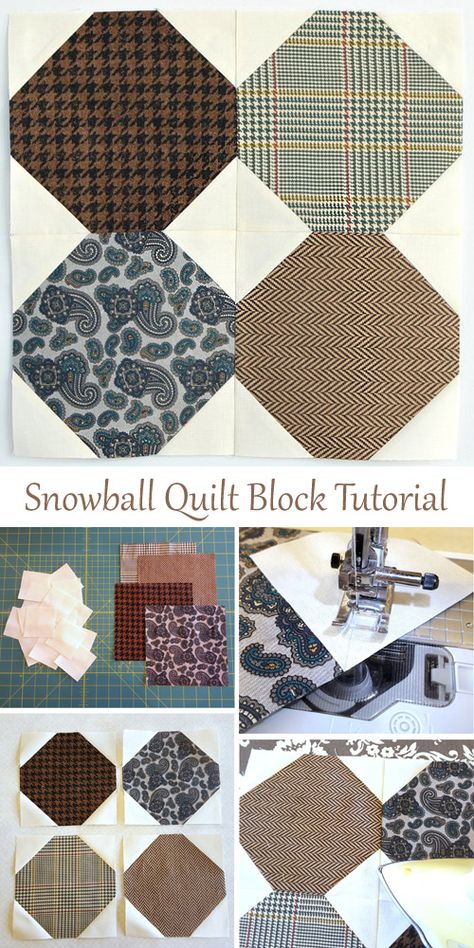 Snowball Quilt Patterns Free, Snowball Quilt Pattern, Snow Ball Quilt Pattern, Snowball Quilt Pattern Charm Pack, How To Snowball A Quilt Block, Snowball Quilt Block, Flowering Snowball Quilts, Snowball Quilts, Hexagon Quilt Pattern