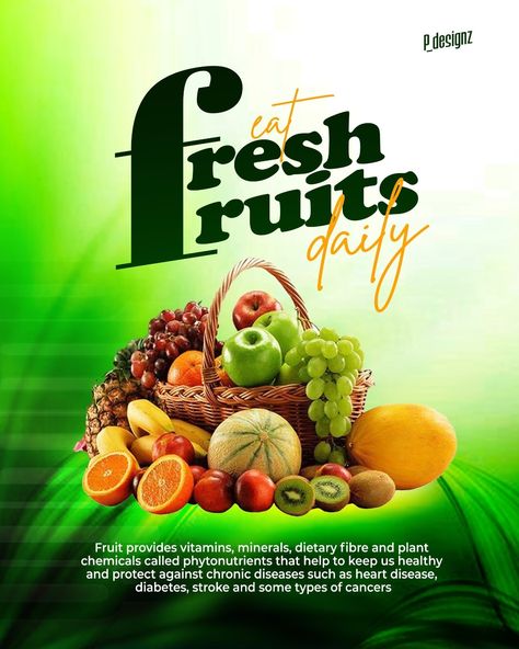 Flyer design Fruit Flyer Design, Types Of Cancers, Chronic Disease, Dietary Fiber, Flyer Design, Vitamins, Fruit, Quick Saves, Design