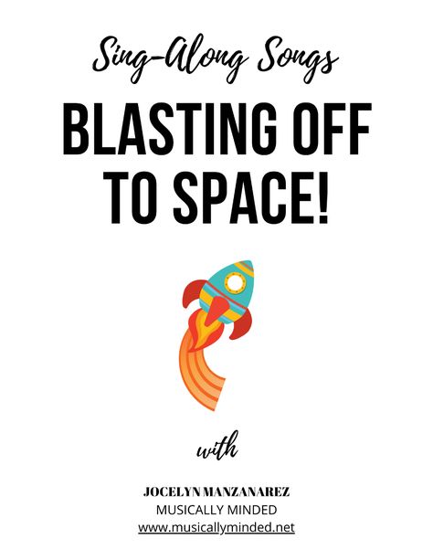 Space Themed Music Activities, Preschool Graduation Theme, Space Week, Space Activities For Kids, Games For Preschool, Movement Songs, Circle Time Songs, Songs For Toddlers, Circle Time Activities