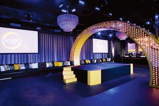 Conference Stage, Small Stage, Arch Gate, Entrance Arch, Raised Platform, Stage Designs, Corporate Events Decoration, Corporate Event Design, The Penthouse