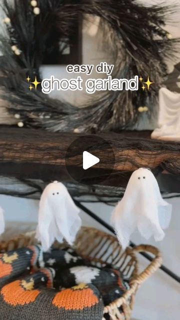 Soothing Scenery on Instagram: "Such a cute idea, and seems super easy to make! 👻👻👻
#ghost #diy #diycrafts #garland #easy #instagood #instagram #cute #love #art #bestoftheday #beautiful #amazon #amazonfinds #decor #decorate #dollartree #halloween #halloweendecor" Ghost Garland Diy, Soothing Scenery, Halloween Garland Diy, Dollartree Halloween, Cute Love Art, Diy Halloween Garland, Diy Ghost Decoration, Ghost Garland, Halloween Tree Decorations