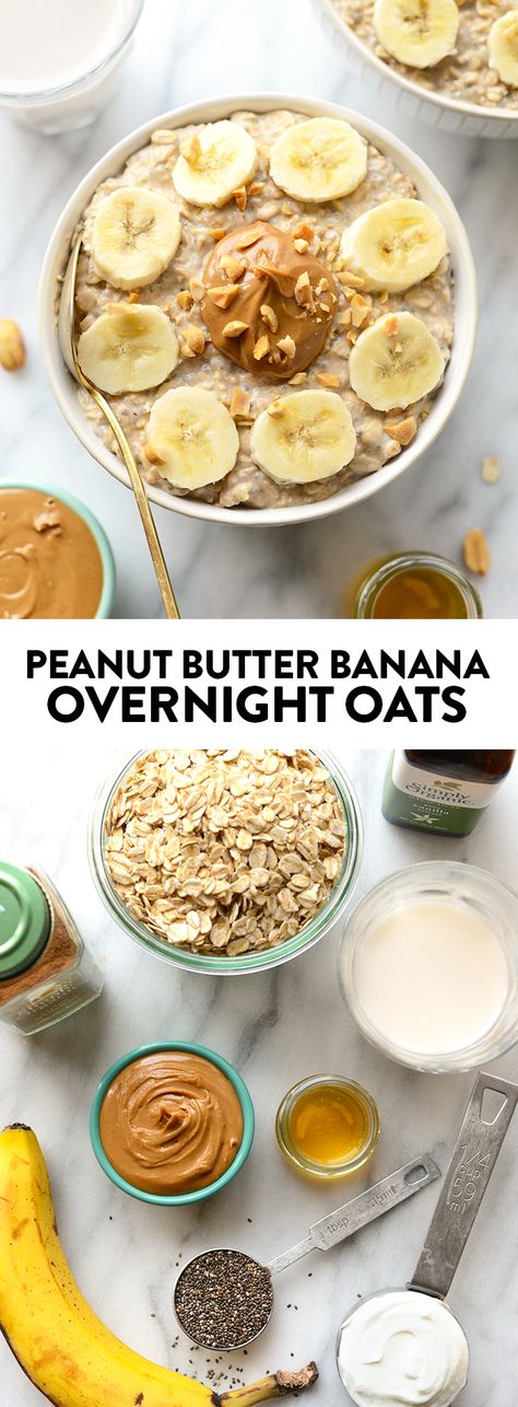 These peanut butter banana overnight oats combine all of your favorite flavors to make the most delicious, high-protein breakfast made in under 5 minutes! Peanut Butter Banana Overnight Oats, Overnight Oats In A Jar, Oats Overnight, Banana Overnight Oats, Overnight Oat, Overnight Oats Healthy, Overnight Oatmeal, Tofu Scramble, High Protein Breakfast