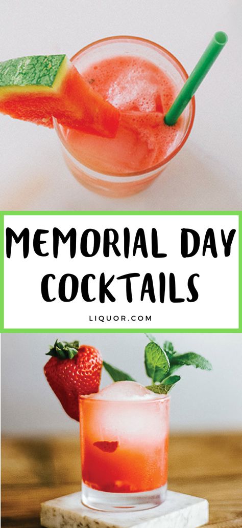 Memorial Day Cocktails, Spring Drinks, Day Cocktails, Spring Drink, Summer Wedding Cakes, Thanksgiving Drinks, Strawberry Wine, Tequila Drinks, Liquor Drinks