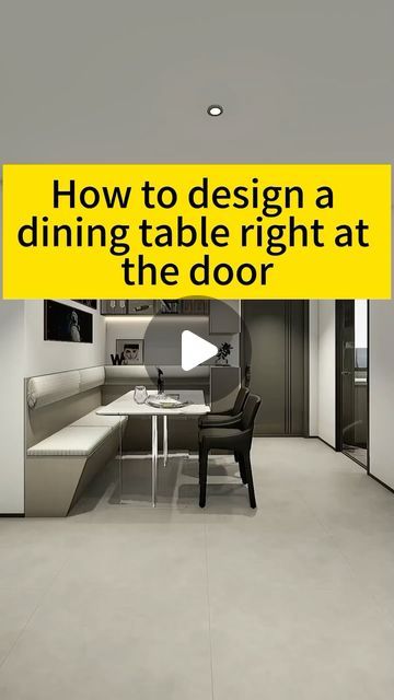 CS Home on Instagram: "How to design a dining table right at the door？Try this！
#dinningtable #dinnertable #diningtabledesign #entrancedesign #entrancedecor #home #homedesign #homeinspiration #homeideas" Dining Table By Front Door, Main Door, Entrance Design, Entrance Decor, Dining Table Design, Dinner Table, Front Door, Doors, Dining Table