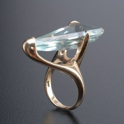 Stunning... Unusual Rings, Unusual Jewelry, Aquamarine Ring, Aquamarine Rings, Stone Setting, Contemporary Jewellery, Contemporary Jewelry, Modern Jewelry, Bling Bling