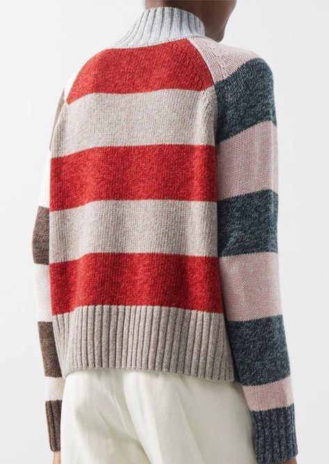 Sweater Knitting, Sweater Knitting Patterns, Knit Fashion, Color Blocking, Knit Crochet, Knitting Patterns, Knitted Sweaters, Knitwear, Stripes