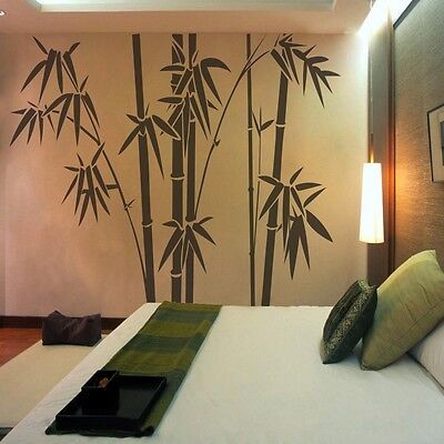 Bamboo Tree Wall Sticker Inspirational Family Vinyl Home Art Mural Decor Large | eBay Bamboo Mural, Vinyl Living Room, Bamboo Wallpaper, Tree Wall Murals, Diy Wall Stickers, Stencil Painting On Walls, Bamboo Art, Wall Painting Decor, Bamboo Tree