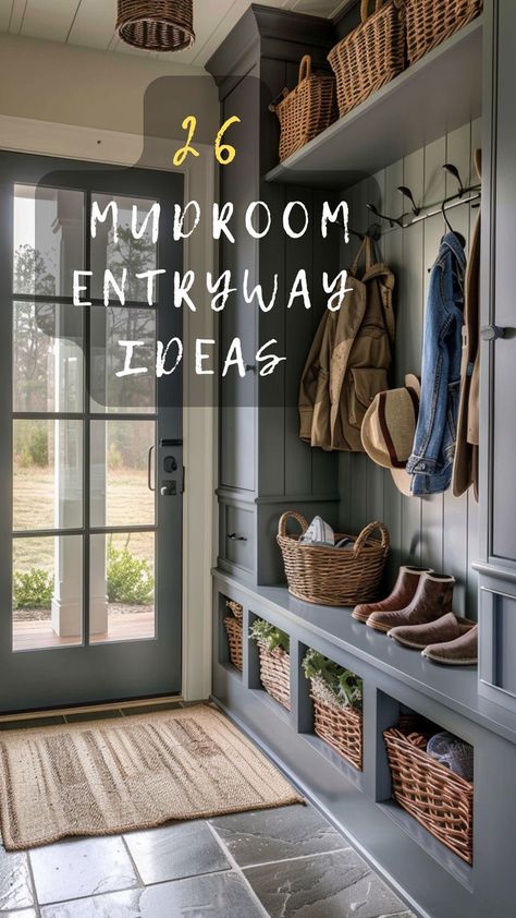 Decorating On A Budget? Click For Affordable Mudroom Entryway Ideas That Look Luxurious And Keep Clutter At Bay. 💸🏠 #BudgetDecor #AffordableStyle #CheapChic #HomeDesign #CostEffective Mudroom Entryway Ideas, Small Mudroom Ideas Entryway, Entryway Designs, Mudroom Laundry Room Ideas, Small Mudroom Ideas, Mudroom Remodel, Farmhouse Mudroom, Mudroom Makeover, Mud Room Entry