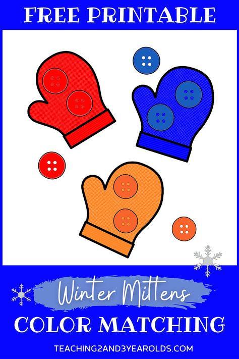 Working on color recognition with your toddlers and preschoolers? This printable mitten winter color matching activity is simple and can be used in a variety of ways! #winter #mitten #color #matching #activity #printable #toddlers #preschool #2yearolds #3yearolds #teaching2and3yearolds Mitten Matching Printable, Mitten Activities Preschool, Color Recognition Preschool, Snowflake Lesson, Clothes Color Matching, Color Matching Preschool, Circle Activities, Adapted Art, Toddler Circle Time