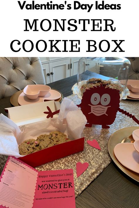 cookies in a box Best Monster Cookies, Monster Printable, Monster Valentines, Valentine Gifts For Kids, Homemade Valentines, Cookie Box, Simple Valentine, Food Food, Monster Cookies