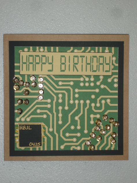 Electronic Birthday Cards, Nerd Birthday, Computer Theme, Graduation Party Cards, Computer Nerd, Birthday Card Messages, Science Themes, Dad Birthday Card, Dad Cards