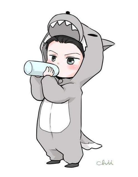 Sehun Chibi, Exo Cartoon, Exo Chibi Fanart, Exo Anime, Exo Stickers, Sehun Cute, Exo Chibi, Baby Chicken, Exo Art