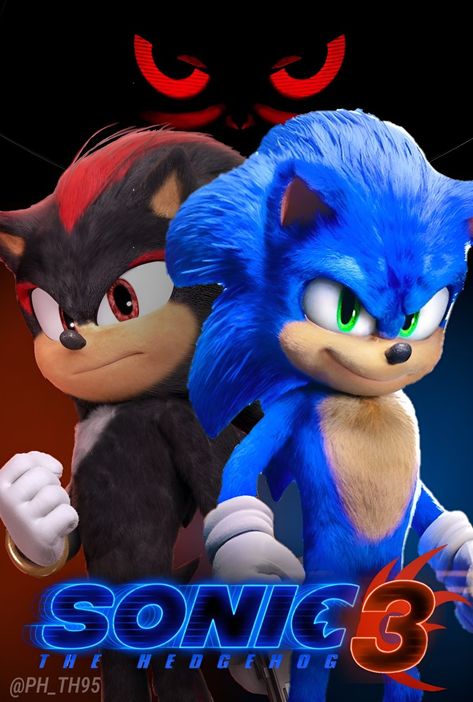 Sonic 3 Movie, Sonic Y Shadow, Sonic The Hedgehog 3, Sonic Birthday Parties, Shadow Sonic, Sonic & Knuckles, Sonic Movie, Sonic Birthday, Hedgehog Movie