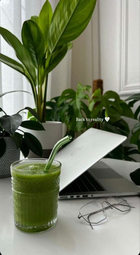 Productive Goals, Snapchat Photos, Back To Reality, Plant Aesthetic, Foto Poses, Healthy Lifestyle Inspiration, Green Juice, Green Life, Green Smoothie