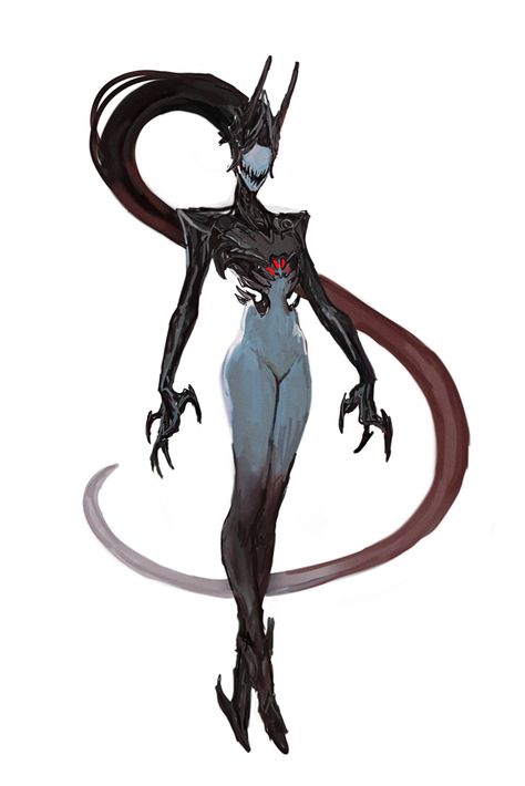 ArtStation - Hate, Alina Fuhrmann Rabbit Oc Art, Red Alien, Sif Dark Souls, Scifi Inspiration, Custom Character, Alien Character, Alien Design, 다크 판타지, Monster Concept Art