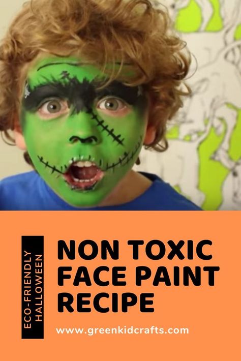 Halloween is right around the corner and that costume-themed face paint. Make a natural face paint using all ingredients you likely have at home. Frankenstein Face Paint, Face Paint Recipe, Face Paint For Halloween, Crystals At Home, Zombie Face Paint, Green Face Paint, Diy Face Paint, Grow Your Own Crystals, Black Face Paint