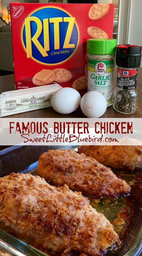 Famous Butter Chicken, Best Baked Chicken Recipe, The Best Baked Chicken, Best Baked Chicken, Ritz Cracker Chicken, Cracker Chicken, Baked Chicken Recipe, Ritz Cracker, Chicken Breast Recipes Baked