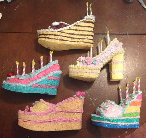 Muses Shoes, Fake Cake, Funky Shoes, Food Accessories, Fake Bake, Glitter Shoes, Aesthetic Shoes, Fake Food, Big News