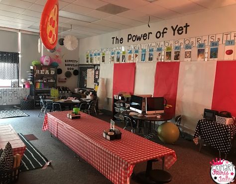 Place Value Room Transformation, Pizzeria Classroom Transformation, Pizza Classroom Transformation, Class Incentives, Tally Chart, Pizza Ideas, Picture Graphs, 2d And 3d Shapes, Have Fun Teaching