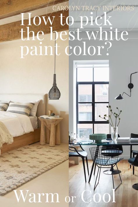 Finally! A guide on how to choose the best white paint color for your space. I've collected some of my picks that work in any space. Whether warm, cool, or off-white check out this post for your perfect shade! Mcm White Paint Colors, Best White For Living Room Walls, Mid Century White Paint Color, Soft White Wall Color, Off White Bedroom Paint Colors, Off White Wall Colour Living Rooms, Best White For Interior Walls, Bone White Paint Color Living Rooms, Best Cozy White Paint