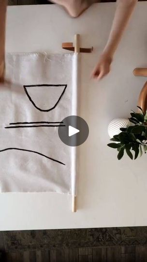 27K views · 129 reactions | How to Make a DIY Tapestry For Under $15 | What can you make for under $15? A DIY hanging tapestry!  All you'll need is: + a drop cloth + 1 inch dowel  + leather straps + acrylic paint + glue gun... | By Tastemade Home | Facebook Wall Tapestry Diy, Tapestry Diy, Diy Tapestry, Tapestry Ideas, Drop Cloth, Diy Hanging, Glue Gun, Hanging Tapestry, Diy Inspiration