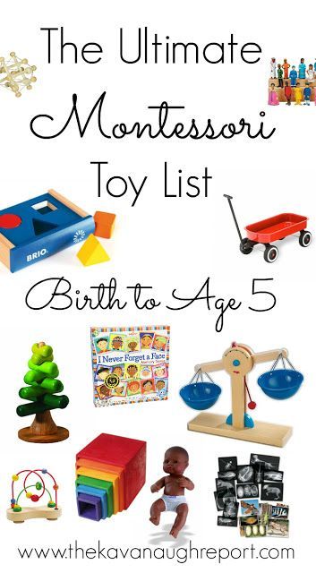 The Ultimate Montessori Toy List -- Birth to Five. Montessori friendly toy suggestions for babies, toddlers and preschoolers. Natural choices for families on every budget. Montessori Playroom, Baby Montessori, Montessori Room, Montessori Ideas, Montessori Education, Montessori Baby, Montessori Toddler, Toddler Play, Montessori Materials