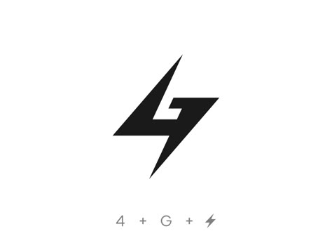 4G Logo Concept by Ilham Albab on Dribbble Global Logo, Unique Characters, Art Painting Tools, Modern Minimalist Logo, Power Symbol, Fitness App, Symbol Design, Modern Logo Design, Minimalist Logo Design