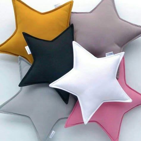 Draps Design, Shaped Pillows, Stars Nursery Decor, Star Pillow, Kids Pillow, Star Decor, Star Cushion, Bantal Sofa, Cushion Cover Designs