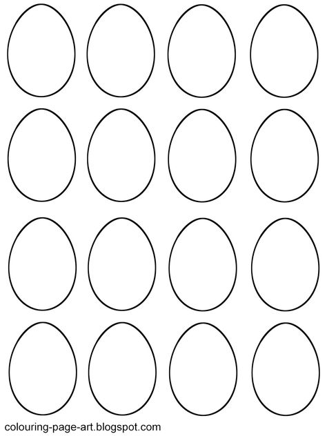 Simple egg shapes for you to print out and colour in! Save time trying to draw a 'perfect' egg and just take these ones. Download Sma... Simple Easter Eggs, Easter Egg Printable, Easter Egg Template, Egg Template, Macaron Template, Egg Coloring Page, Egg Craft, Easter Egg Coloring Pages, Easter Egg Ornaments