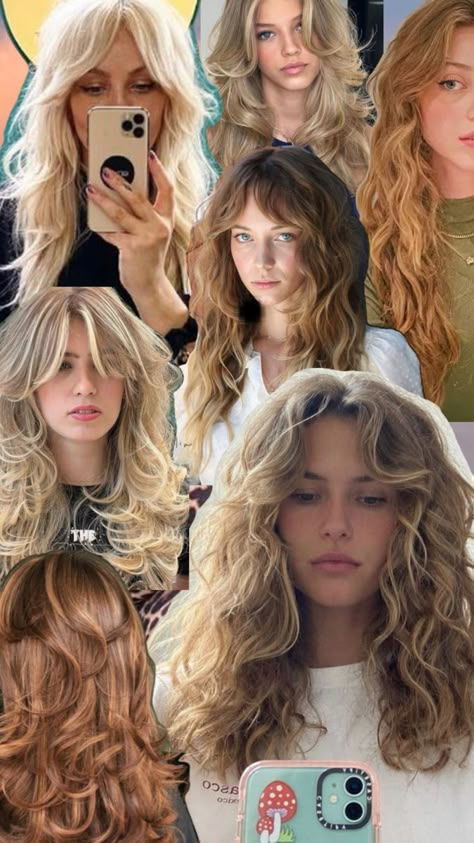 70s Layered Hair Long Shag, 70s Hairstyles For Long Hair, 70s Haircuts, Natural Curly Hair Cuts, Bouncy Hair, Boring Hair, Natural Wavy Hair, Haircuts For Wavy Hair, Clip Hairstyles