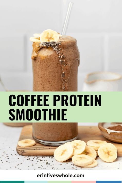 Heathy Smoothies, Coffee Smoothie Healthy, Coffee Banana Smoothie, Fruity Breakfast, Clean Smoothies, Healthy Protein Smoothies, Coffee Protein Smoothie, Coffee Smoothie Recipes, Smoothie Protein