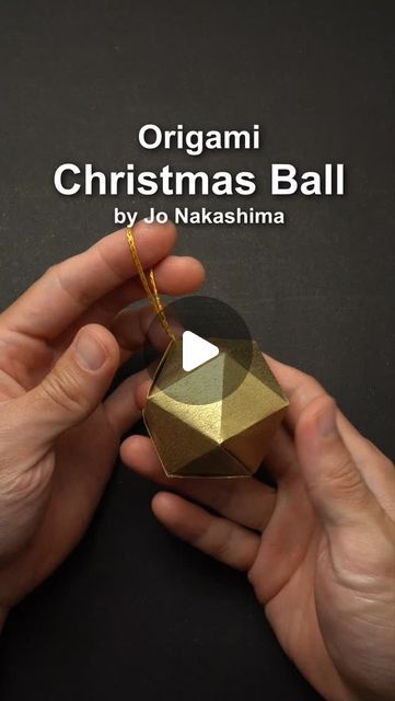 Jo Nakashima on Instagram: "#Origami Christmas ball (icosahedron) Tutorial on my YouTube channel www.youtube.com/jonakashima" Origami Ball Tutorial, Christmas Tree Balls Diy, Oragami Ornaments, Origami Ornaments Christmas, Christmas Origami Ornaments, Origami Christmas Decorations, Origami Christmas Ornaments, Origami Decorations, Christmas Ball Decorations