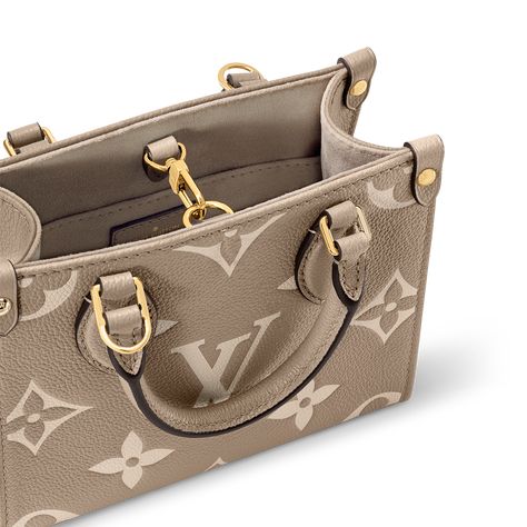 LOUIS VUITTON® - Onthego Bb - Bicolore Tourterelle Creme Luxury Purses Louis Vuitton, Louis Vuitton Bags Women, Louis Vuitton On The Go, Tas Louis Vuitton, Sac Louis Vuitton, Micro Bag, Trunk Bag, Lv Bags, Louis Vuitton Purse