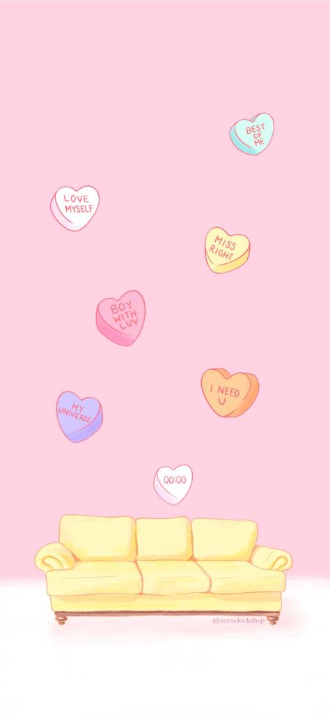 Bts Valentines Day, Valentines Day Hearts Candy, Bts Boy With Luv, Zero O Clock, Valentine Candy Hearts, Boy With Luv, Background Phone, Love Valentines Day, Pink Phone