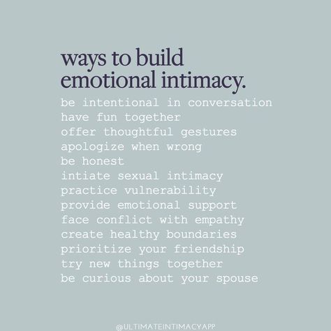 ways to build emotional intimacy Ways To Build Emotional Connection, Becoming Emotionally Available, Emotional Intimacy Marriage, How To Build Emotional Connection, Different Types Of Intimacy, Passionless Relationship, How To Build Intimacy, Ideas For Intimacy, Psych Videos