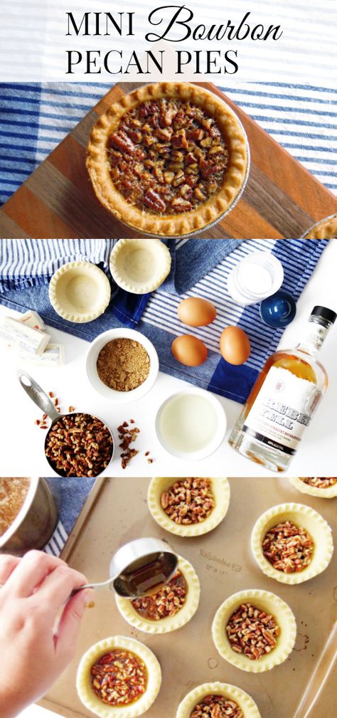 These miniature desserts are the perfect Thanksgiving recipe. Mini Bourbon Pecan Pies are easy to make. They are sweet and crunchy deliciousness! // www.ElleTalk.com Miniature Desserts, Bourbon Pecan Pie, Pecan Pies, Evan Williams, Thanksgiving Recipe, Thanksgiving Food Desserts, Thanksgiving Pies, Perfect Thanksgiving, Italian Pizza