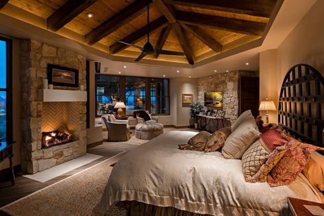 Ceiling, windows, rock wall Luxury Bedroom Master, Dream House Rooms, Luxury Homes Dream Houses, Dream House Interior, Decor Minimalist, Scottsdale Az, Dream House Plans, Cabin Homes, Dream Rooms