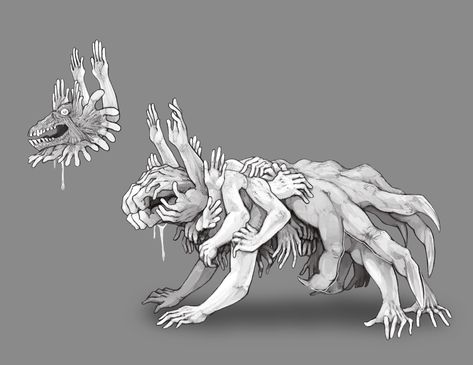 Art Of God, Creepy Monster, Beast Creature, Magical Creature, Cool Monsters, Monster Concept Art, Creature Drawings, Scary Art, Mythical Creatures Art