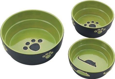 Ethical Pet Products (Spot) DSO6899 Fresco Stoneware Dog Dish, 5-Inch, Green - http://www.thepuppy.org/ethical-pet-products-spot-dso6899-fresco-stoneware-dog-dish-5-inch-green/ Elevated Dog Feeder, Ceramic Dog Bowl, Pot Design, Flower Pot Design, Classic Flower, Cat Dishes, Stoneware Dishes, Dog Food Storage, Pot Designs