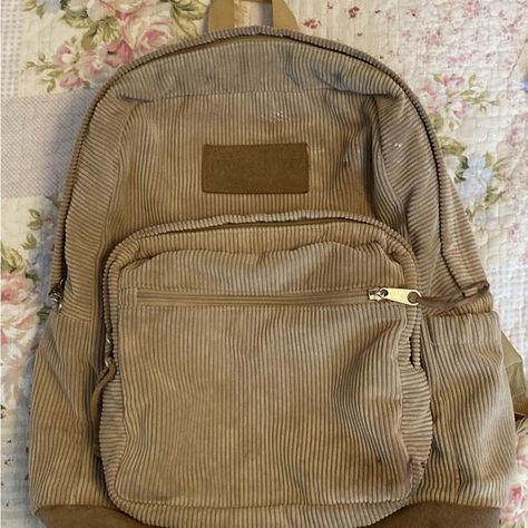 Jansport right pack corduroy curry backpack bookbag Jansport Right Pack, Charcoal Pencil, Classic Backpack, Cream Beige, Beige Brown, Water Bottle, Pencil, Laptop, Backpacks