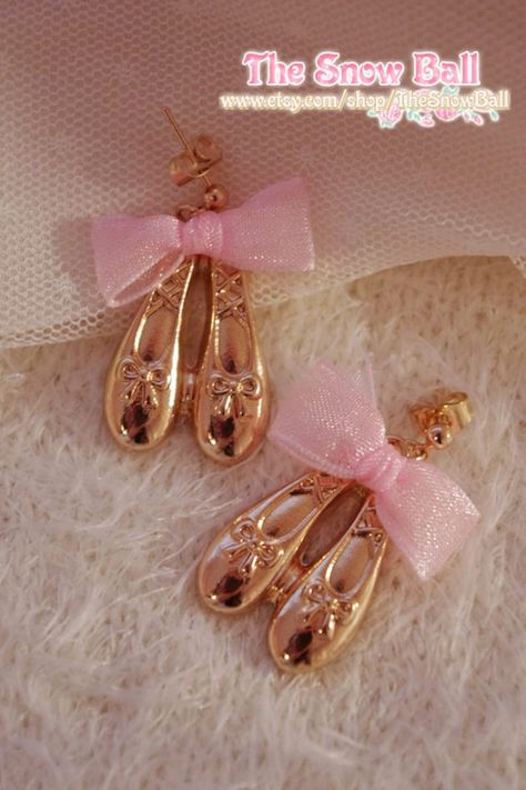 Ballerina Princess, Toe Shoes, Girly Girl, Dangle Drop Earrings, Ballet, Ribbon, Drop Earrings