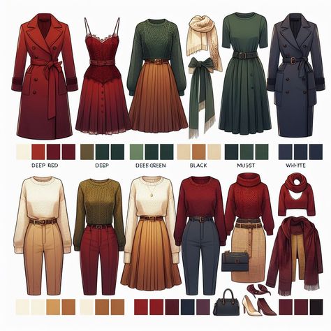 Image Creator Roadtrip Packing, Deep Autumn Palette, Contrast Outfit, Autumn Color Palette Fashion, Deep Winter Palette, Deep Autumn Color Palette, Venus Fashion, 70s Outfits, Deep Autumn