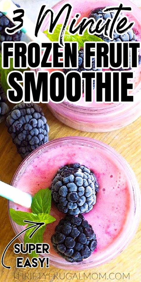 Frozen Fruit Smoothie Recipes, Fruit Yogurt Smoothies, Mixed Fruit Smoothie, Frozen Fruit Recipes, Frozen Fruit Smoothie, Smoothie Recipes With Yogurt, Fruit Smoothie Recipes Healthy, Fruit Yogurt, Easy Smoothie Recipes