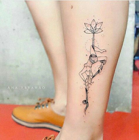 Circus Tattoo, Dancer Tattoo, Dance Tattoo, Blue Tattoo, E Tattoo, Tattoo Feminina, Dainty Tattoos, Pole Dance, Mini Tattoos