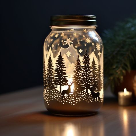 6+ insanely simple crafts you may need to do proper now for Christmas- #Christmas #Crafts #Easy #Insanely #Youll Check more at https://howcandothis.com/diyideas/6-insanely-simple-crafts-you-may-need-to-do-proper-now-for-christmas/ Glass Decoration Christmas, Christmas Light Bottle Ideas, Christmas Crafts Jars, Christmas Crafts Glass Jar, Christmas Crafts Using Glass Jars, Xmas Jars Decoration, Mason Jar Christmas Crafts With Lights, Craft With Glass Jars, Diy Mason Jar Crafts Christmas